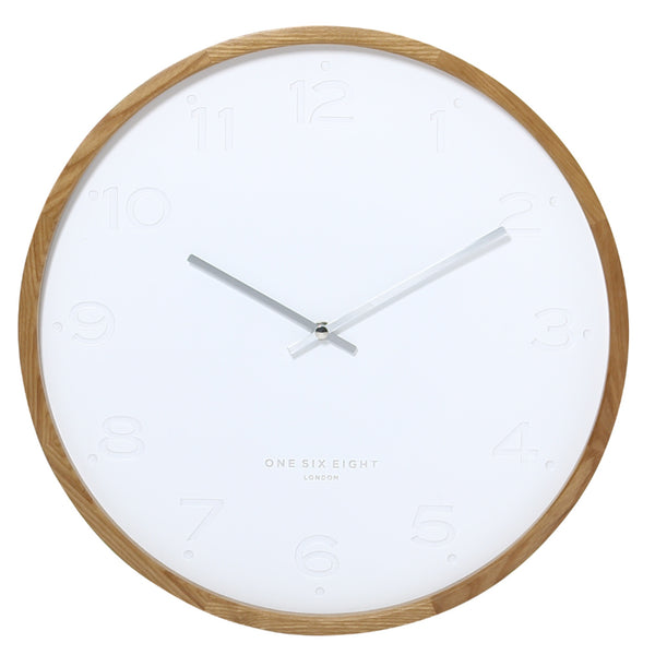 Freya Wall Clock 50cm White Hello Pattern