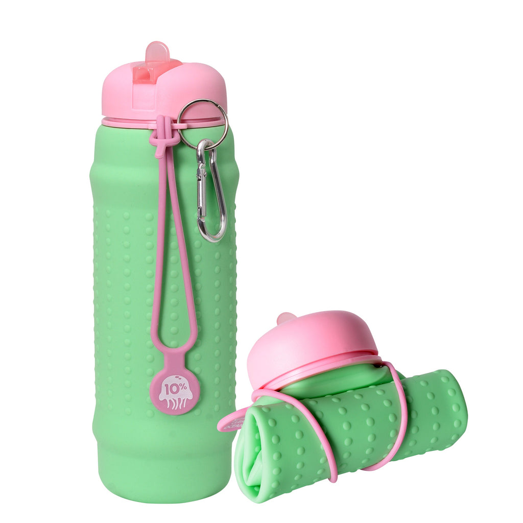 Rolla Bottle - Mint & Pink Hello Pattern