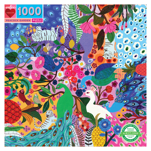 Bobangles 1008 Piece Puzzle Peacock Garden